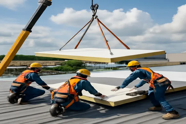 Instalação de telha sanduíche