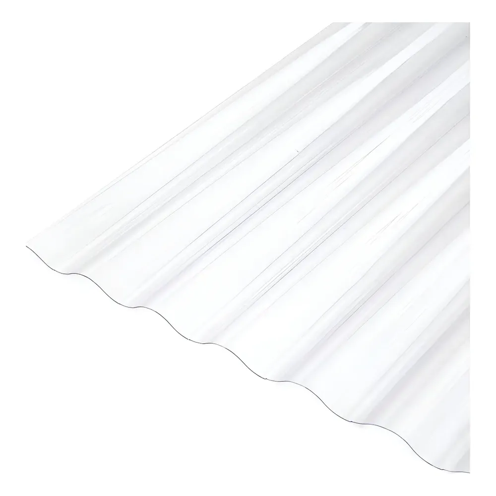 Telha Policarbonato 244x50cm Onda Baixa Cristal Ajover