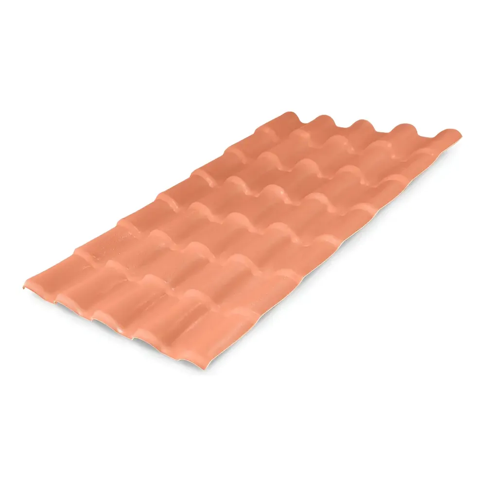 Telha Colonial PVC Lux Telhas 88x328cm Cor Laranja Antirruído