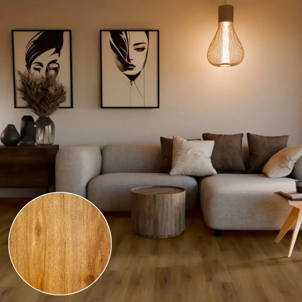 Piso Vinilico Click Fácil Instalar Amadeirado M2 Papoula